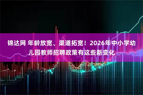 锦达网 年龄放宽、渠道拓宽！2026年中小学幼儿园教师招聘政策有这些新变化